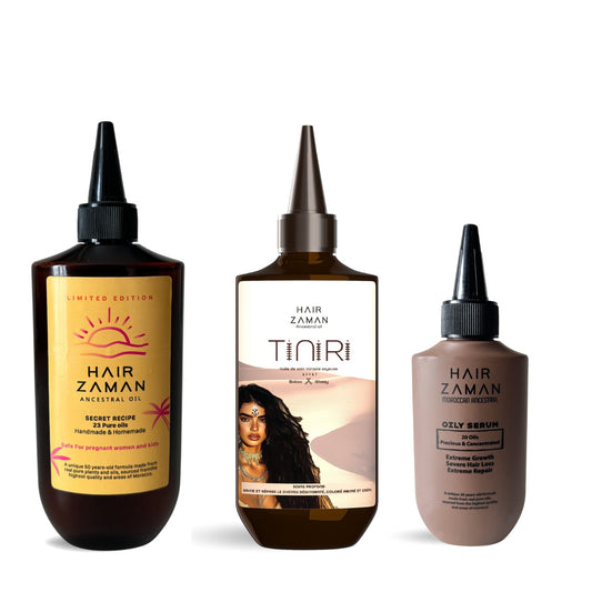 Pack Huile Anti-chute (femmes enceintes et enfants) + Tiniri + Huile Booster